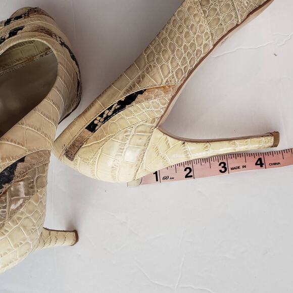 White House Black Market Isaac Peep Toe Heels Women's 7.5 Party Work Office - Picture 9 of 10